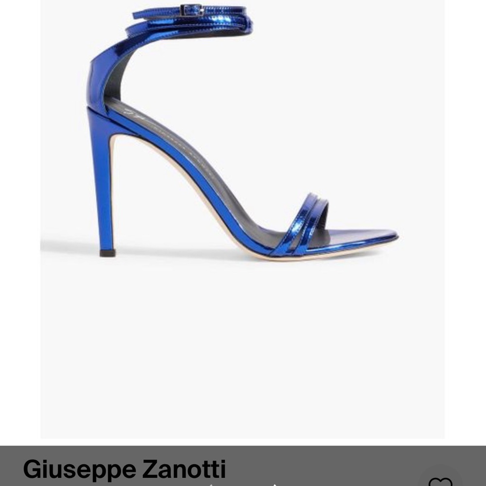 blue metallic giuseppe heels